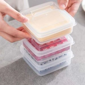 3 pack Stackable Clear Storage Box with Lid Snap